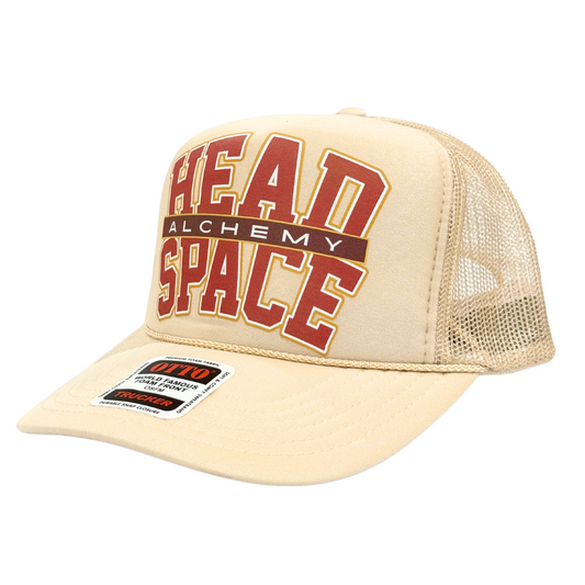 Beige Varsity Trucker Hat