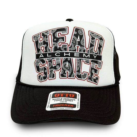 Black/White Varsity Trucker Hat