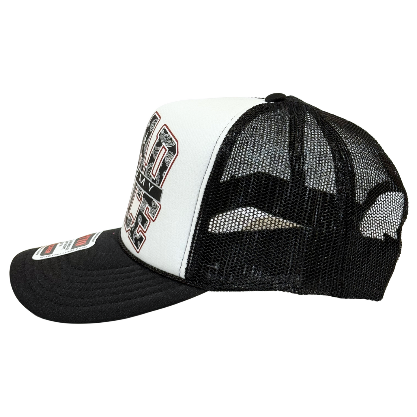 Black/White Varsity Trucker Hat
